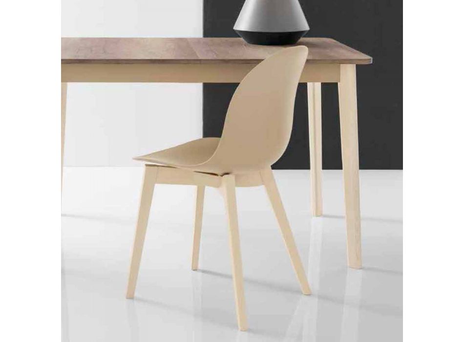 Connubia Calligaris Academy basic design stoel in hout, 2 stuks Viadurini