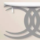 Wandgemonteerde console voor modern design in wit en grijs hout - Coco Viadurini