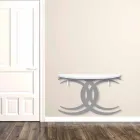 Wandgemonteerde console voor modern design in wit en grijs hout - Coco Viadurini