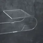 Hangende wandconsole in transparant design acrylkristal - Cesarea Viadurini