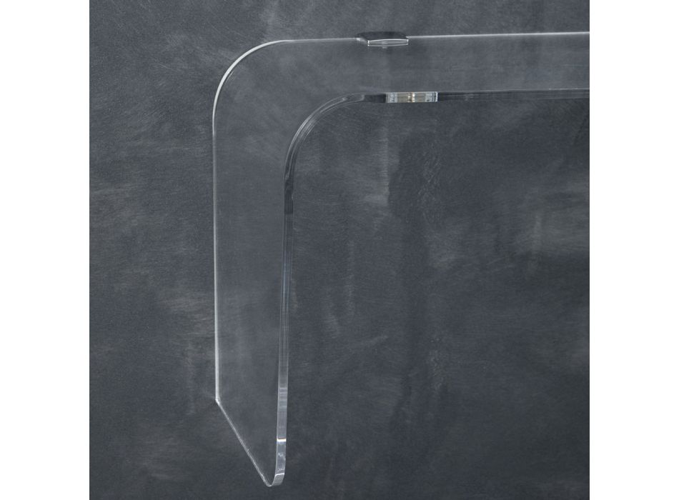 Hangende wandconsole in transparant design acrylkristal - Cesarea Viadurini