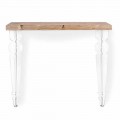 Wandconsole in transparant plexiglas en hout Made in Italy - Betone