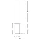 Uitschuifbare console 150 cm in metaal en melamine Made in Italy - Flap Viadurini