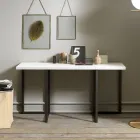 Uitschuifbare console 150 cm in metaal en melamine Made in Italy - Flap Viadurini