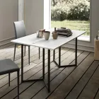 Uitschuifbare console 150 cm in metaal en melamine Made in Italy - Flap Viadurini