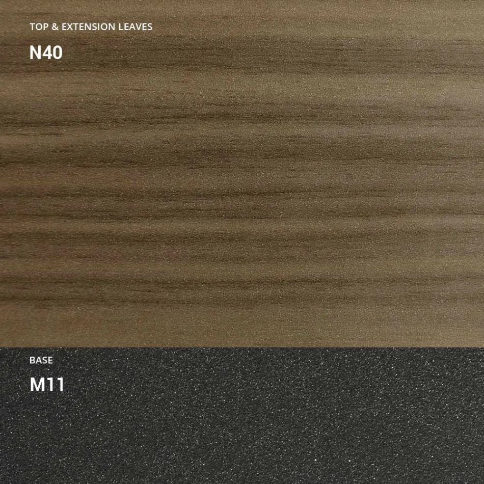 Uitschuifbare console 150 cm in metaal en melamine Made in Italy - Flap Viadurini