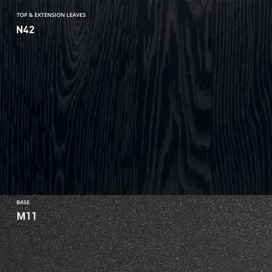 Uitschuifbare console 150 cm in metaal en melamine Made in Italy - Flap Viadurini