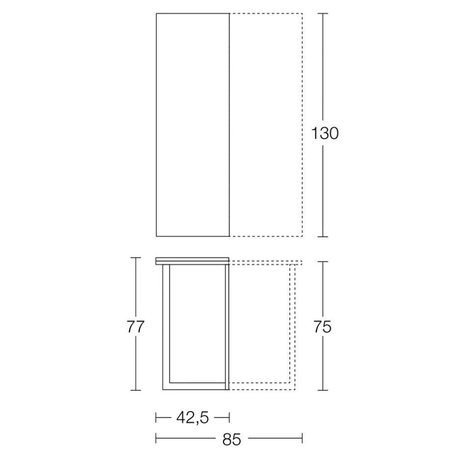 Uitschuifbare console 150 cm in metaal en melamine Made in Italy - Flap Viadurini