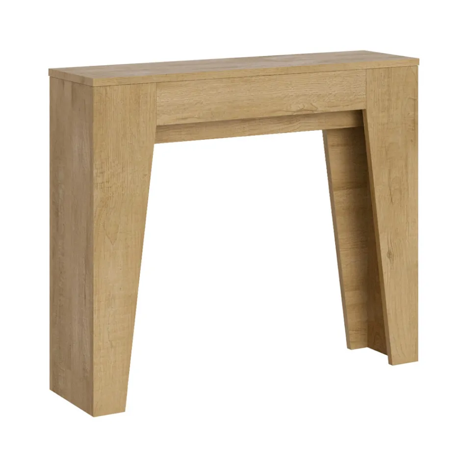 Uitschuifbare console tot 181 cm in Melamine Essence Made in Italy - Castello Viadurini