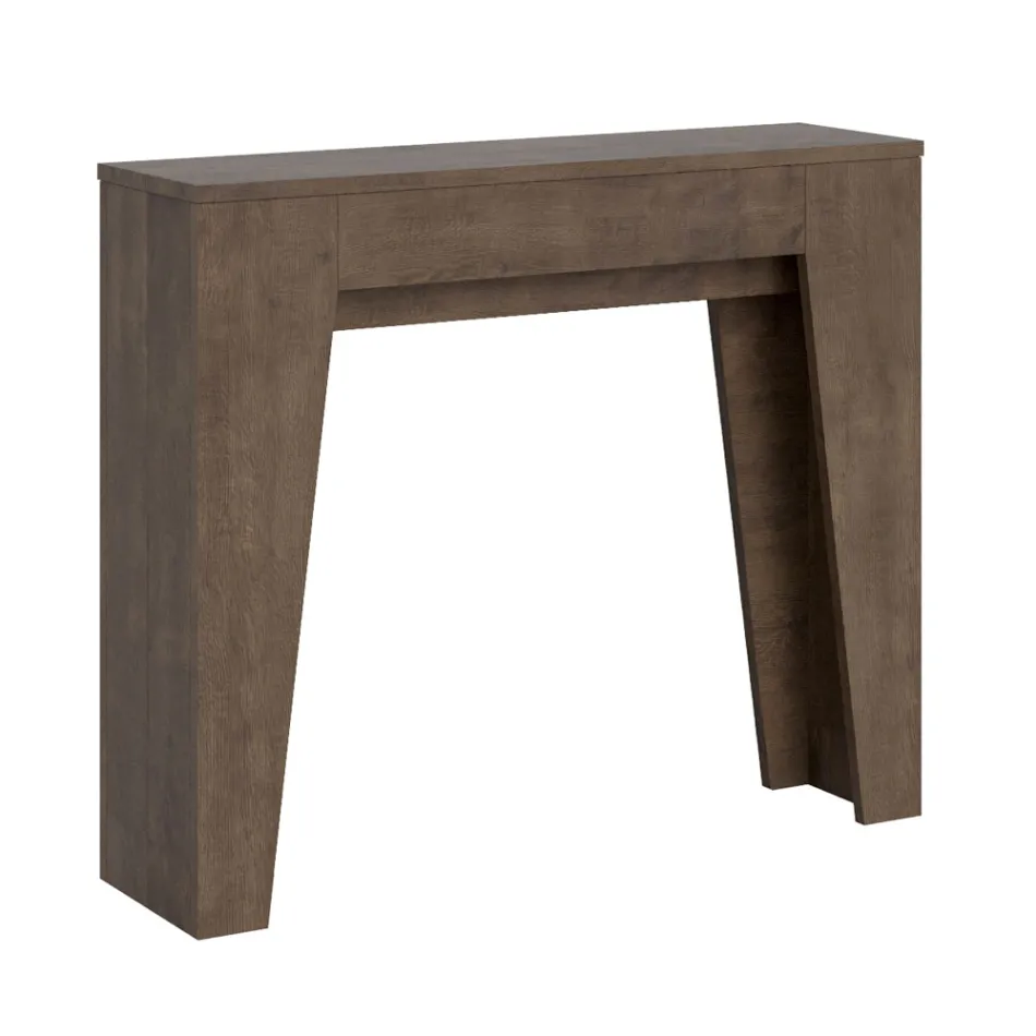 Uitschuifbare console tot 181 cm in Melamine Essence Made in Italy - Castello Viadurini