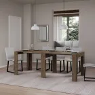 Uitschuifbare console tot 181 cm in Melamine Essence Made in Italy - Castello Viadurini