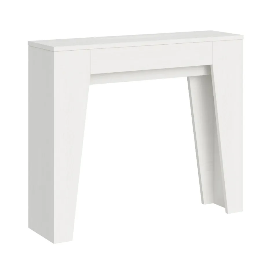 Uitschuifbare console tot 181 cm in Melamine Essence Made in Italy - Castello Viadurini