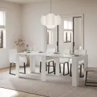 Uitschuifbare console tot 181 cm in melaminepanelen gemaakt in Italië - Drago Viadurini