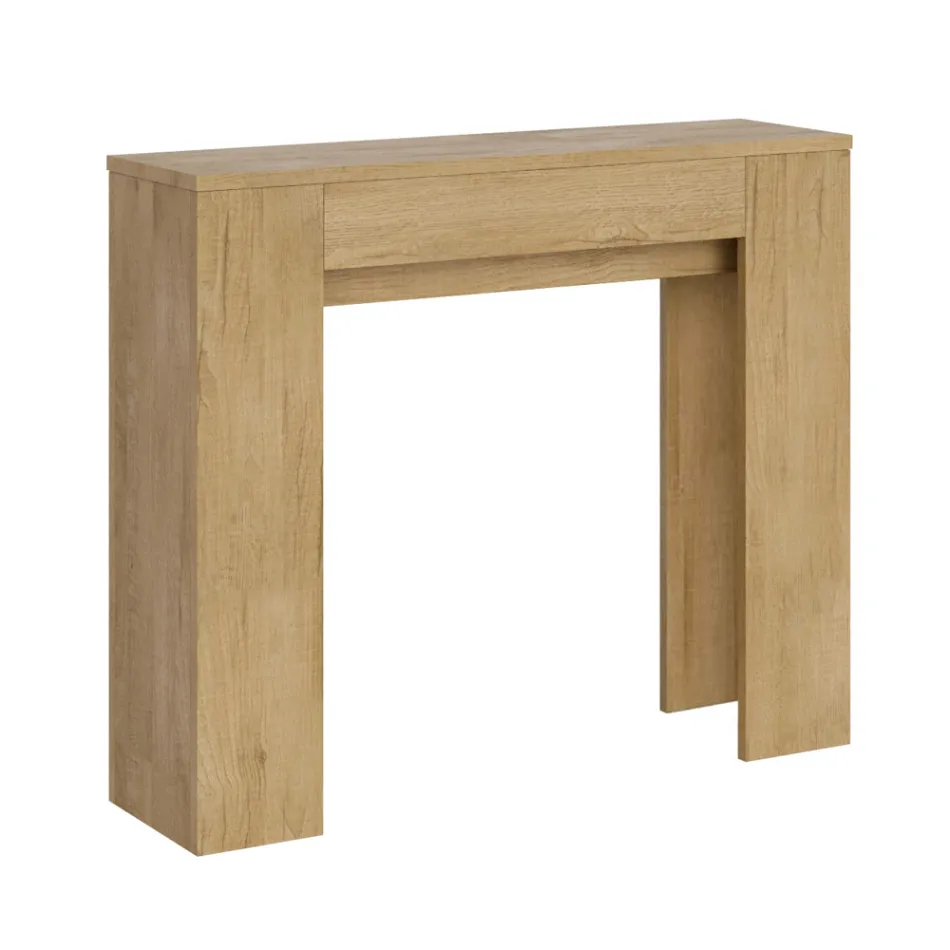 Uitschuifbare console tot 181 cm in melaminepanelen gemaakt in Italië - Drago Viadurini