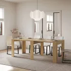 Uitschuifbare console tot 181 cm in melaminepanelen gemaakt in Italië - Drago Viadurini