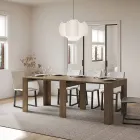 Uitschuifbare console tot 181 cm in melaminepanelen gemaakt in Italië - Drago Viadurini