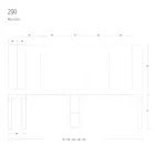 Uitschuifbare console tot 290 cm in melamine hout Made in Italy - Paride Viadurini