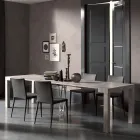 Uitschuifbare console tot 290 cm in melamine hout Made in Italy - Paride Viadurini