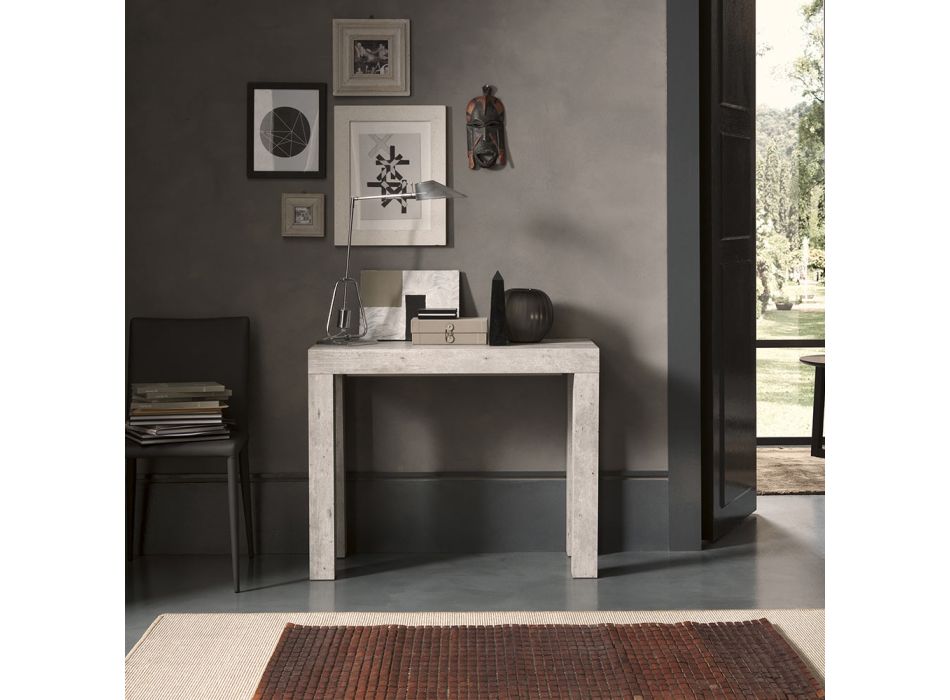Uitschuifbare console tot 290 cm in melamine hout Made in Italy - Paride Viadurini