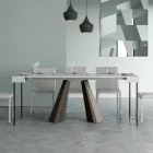 Uitschuifbare console tot 300 cm met poten met beerafwerking Made in Italy - Destino Viadurini