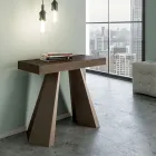 Uitschuifbare console tot 300 cm met poten met beerafwerking Made in Italy - Destino Viadurini