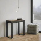 Uitschuifbare console tot 300 cm met antraciet en houten frame Made in Italy - Fata Viadurini