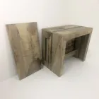 Console Uitschuifbaar tot 300 cm vanaf de ingang of woonkamer in hout - Katharina Viadurini