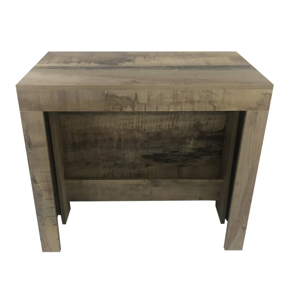 Console Uitschuifbaar tot 300 cm vanaf de ingang of woonkamer in hout - Katharina Viadurini