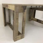 Console Uitschuifbaar tot 300 cm vanaf de ingang of woonkamer in hout - Katharina Viadurini