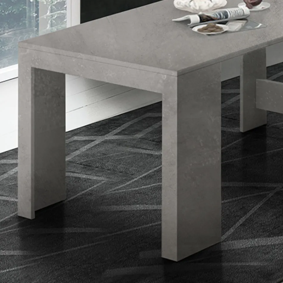 Console Uitschuifbaar tot 300 cm vanaf de ingang of woonkamer in hout - Katharina Viadurini