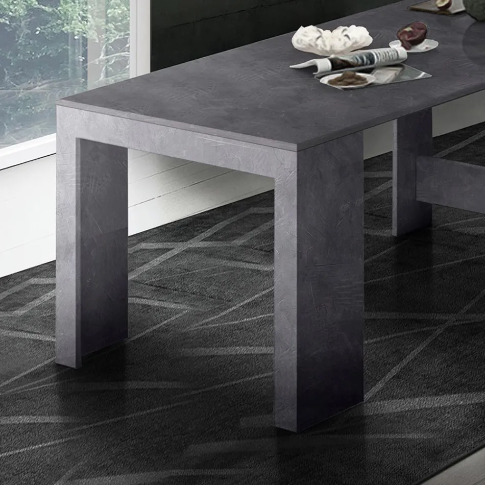 Console Uitschuifbaar tot 300 cm vanaf de ingang of woonkamer in hout - Katharina Viadurini