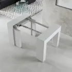 Uitschuifbare console tot 307 cm in houten microdeeltjes gemaakt in Italië - Corona Viadurini