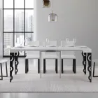 Uitschuifbare console met moderne ijzeren poten Made in Italy - Palazzo Viadurini