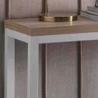 Uitschuifbare console met blad in melamine en onderstel in gelakt metaal - Adino Viadurini