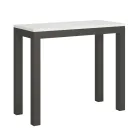 Uitschuifbare console met modern design in hout en ijzer, gemaakt in Italië - Nooit Viadurini