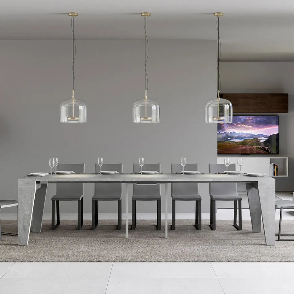 Uitschuifbare console verkrijgbaar in 2 verschillende maten Made in Italy - Grifone Viadurini