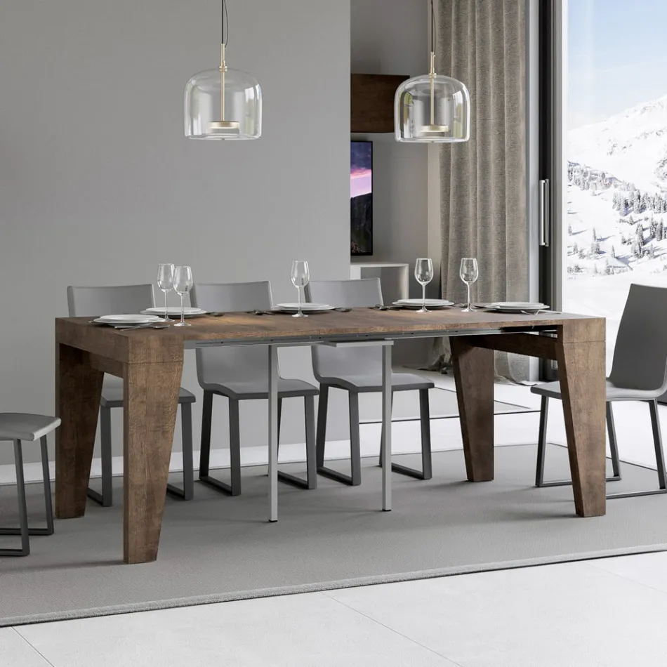 Uitschuifbare console verkrijgbaar in 2 verschillende maten Made in Italy - Grifone Viadurini