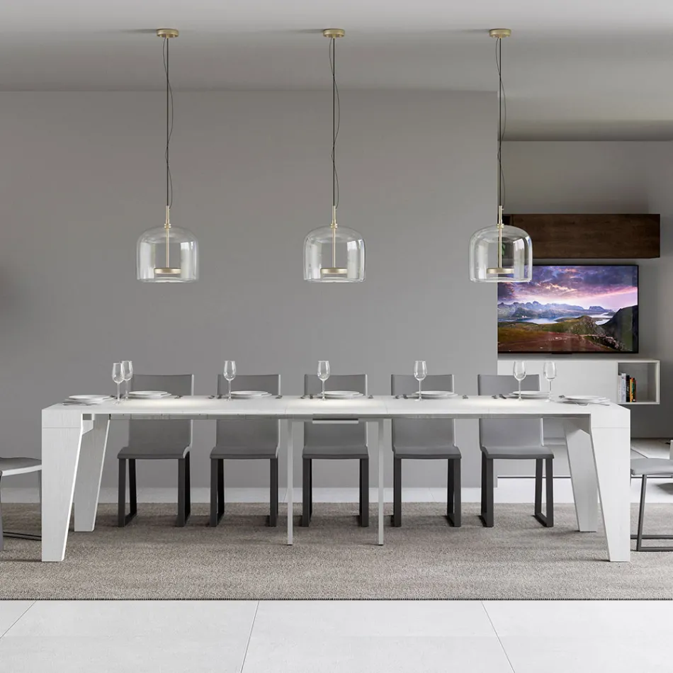 Uitschuifbare console verkrijgbaar in 2 verschillende maten Made in Italy - Grifone Viadurini