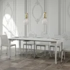 Uitschuifbare console Walnoot of witte essen afwerking Made in Italy - Folletto Viadurini