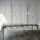 Uitschuifbare console Walnoot of witte essen afwerking Made in Italy - Folletto Viadurini