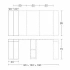 Uitschuifbare console tot 290 cm met houten blad Made in Italy - Seregno Viadurini