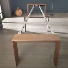 Uitschuifbare console tot 295 cm in Made in Italy Design Wood - Temocle Viadurini