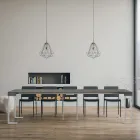 Uitschuifbare console tot 300 cm met wit frame Made in Italy - Tesoro Viadurini