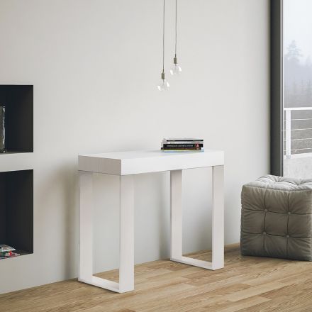 Uitschuifbare console tot 300 cm met wit frame Made in Italy - Tesoro Viadurini