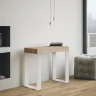 Uitschuifbare console tot 300 cm met wit frame Made in Italy - Tesoro Viadurini
