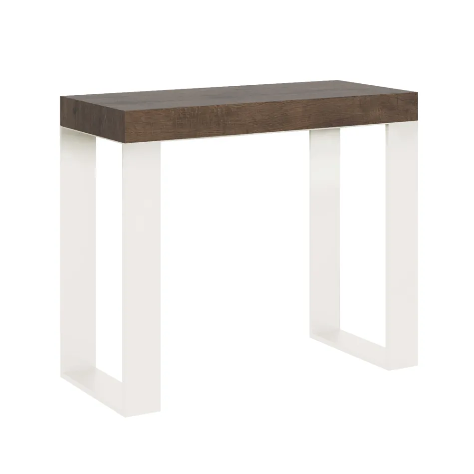 Uitschuifbare console tot 300 cm met wit frame Made in Italy - Tesoro Viadurini