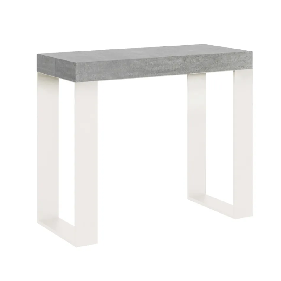 Uitschuifbare console tot 300 cm met wit frame Made in Italy - Tesoro Viadurini
