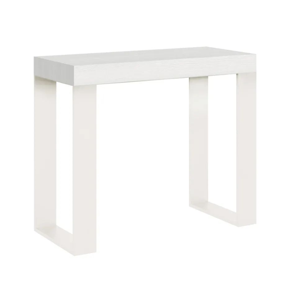 Uitschuifbare console tot 300 cm met wit frame Made in Italy - Tesoro Viadurini