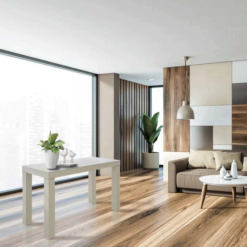 Uitschuifbare console in essenhout met verlengstukken Made in Italy - Gandalf Viadurini