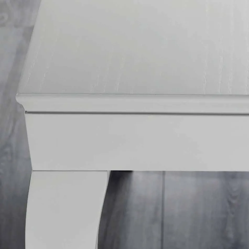 Uitschuifbare console in grijs grijs gelakt essenhout - specht Viadurini